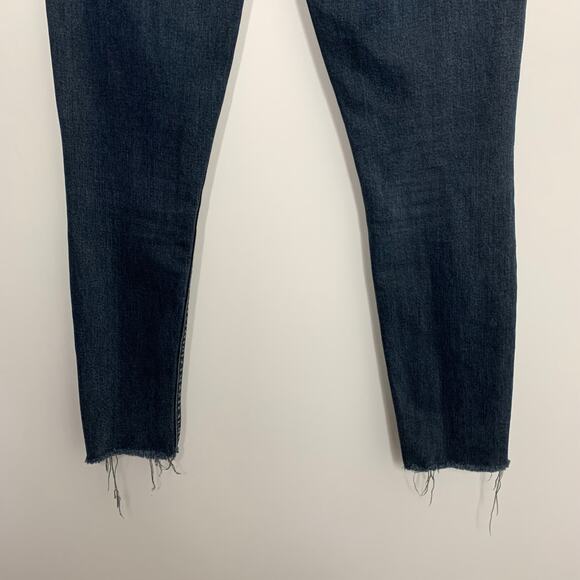 Re/Done Redone Jeans Raw Fray Hem Button Fly 721-3WHRAC Washed Black Womens 29 - Picture 5 of 15